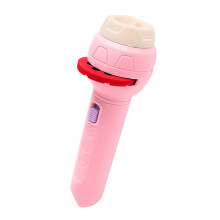 Kids Projection Flashlight with 56 Image Themes, Educational Animal Pattern Slide Projector Toy Pink