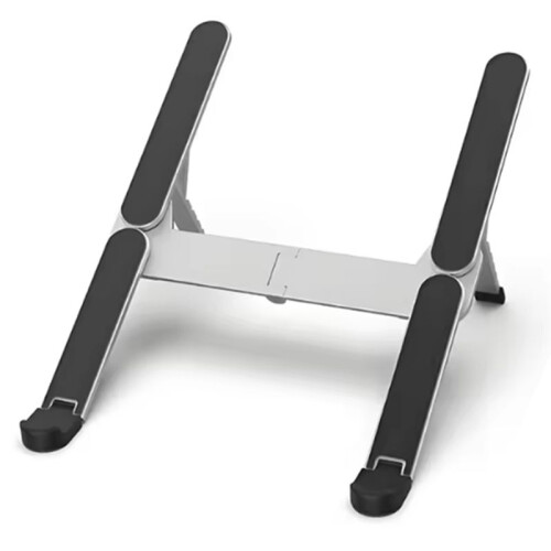 Metal  Foldable Laptop Stand Adjustable Angle Portable Notebook Holder for 10-17 Inch Laptops Ideal Silver
