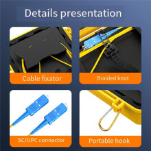500M Fiber Optic OTDR Launch Cable Box Dead Spot Eliminator 0.2dBm OTDR Dead Zone Eliminator SC/UPC-FC/UPC