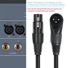 XLR Microphone Extension Cable XLR Male to Female Microphone Cable 3-Pin Right Angle XLR Mic Cable for Speaker Studio