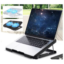 Refrigerador para Laptop Gamer de 12 A 16 Polegadas, Almofada de Resfriamento para Laptop, 2 Ventiladores, Dissipador de Calor, Suporte para Laptop,