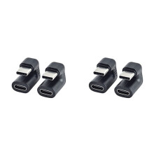4Pcs 180 Degree Right Angle USB 3.1 Type C Male to Female USB-C Converter Adapter for Phone