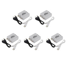 5X RCA/A/V Kompositvideokabel Till RF/Koaxial/Koaxialomvandlare -Kompatibel Modulator-TV