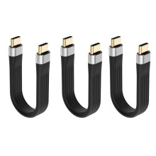 3X 4K USB-C 3.1 Gen 2 Cable 10G Emark Chip Short Type C USB-C to USB-C Video Sync Charger Cable PD 60W 4K Video