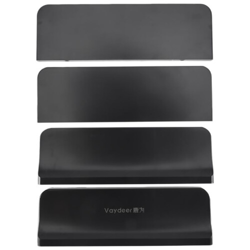 2X Vaydeer Laptop Stand Vertical Computer Stand Vertical Desktop Stand Space-Saving Desktop Storage Rack (3 Slots)