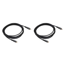 2X Cavo di Prolunga RCA Cavo Audio Video RCA Cavo RCA Maschio un Femmina per Altoparlante, Subwoofer, Fotocamera, HDTV, Amplificatore, 3 Metri