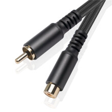 2X RCA Extension Cable RCA Audio Video Cable RCA Male to Female Cord for Speaker,Subwoofer,Camera,HDTV,Amplifier,3Meter