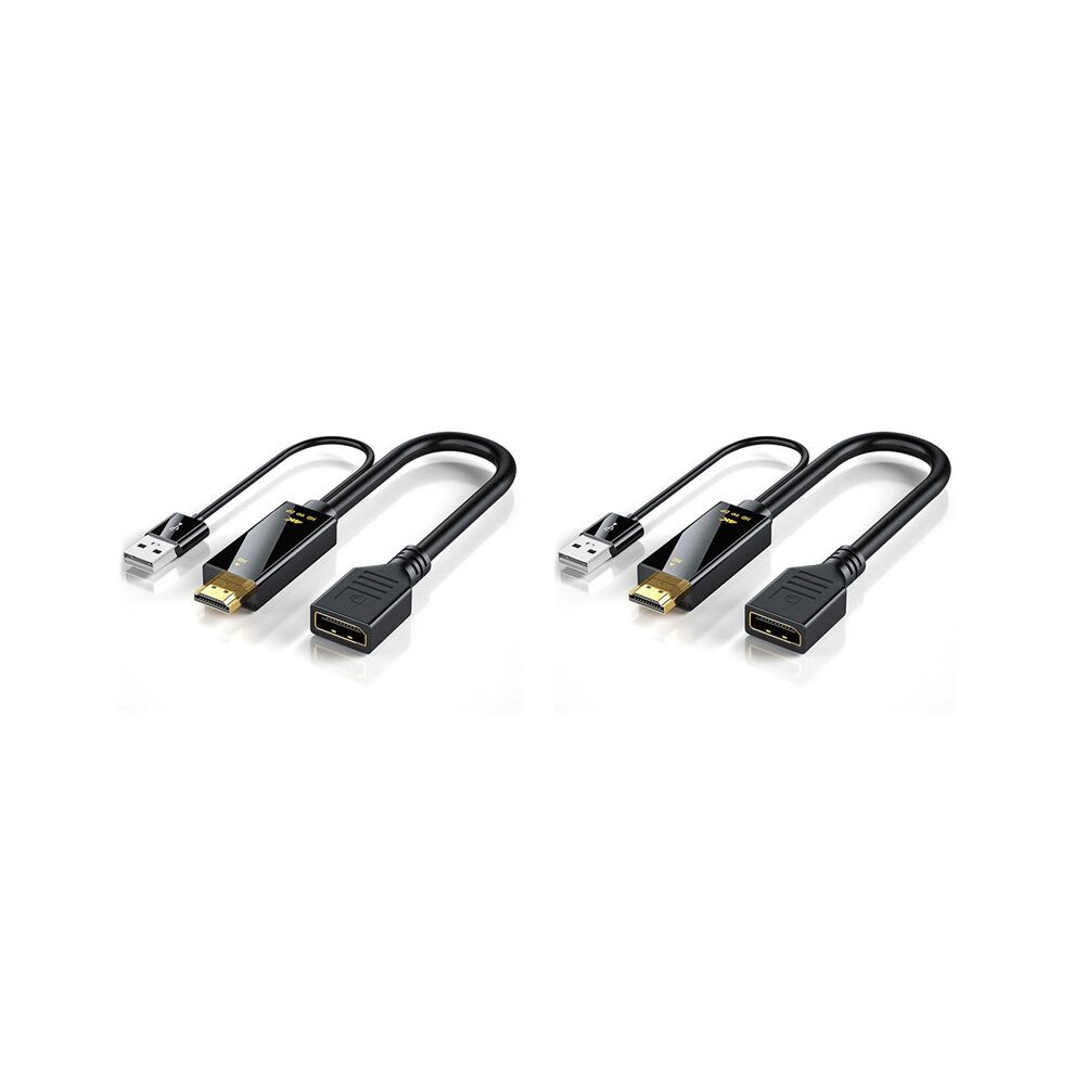 2X -Compatible Male To Female Converter Cable 4K@60Hz -Compatible To Dp Converter Adapter Cable 6033968149423