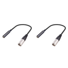 2X Kabel XLR MęSki na 1/4 Cala ŻEńSki, 3-Pinowy MęSki na Gniazdo 6,35 mm PrzewóD Audio, XLR MęSki na 6,35 mm Kabel Audio Mikrofonu