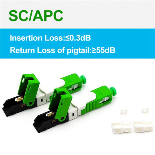 20Pcs FTTH ESC250D SC/APC/UPC Single-Mode Fiber Optic Quick Connector FTTH SM Optic Fast Connector 1
