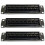 3X 8 Port Straight-Through CAT6 Patch Panel RJ45 Network Cable Adapter Jack Ethernet Distribution Frame 1