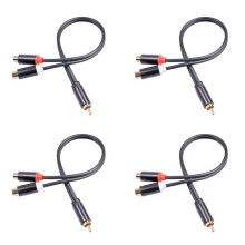 4X Cable RCA Macho A 2RCA Hembra Cable de Audio 2 RCA Macho Divisor Cable Auxiliar para TV PC DVD Altavoz Amplificadores de Audio Subwoofer