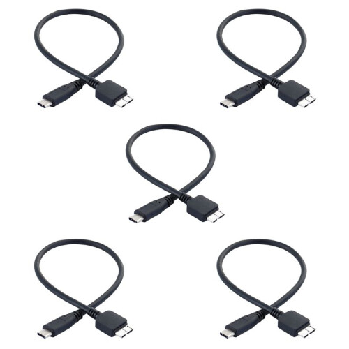 5X Cabo de Disco RíGido, USB 3.1 Tipo-C Macho para USB 3.0 Micro-B Cabo de Dados Macho para Tablet 1