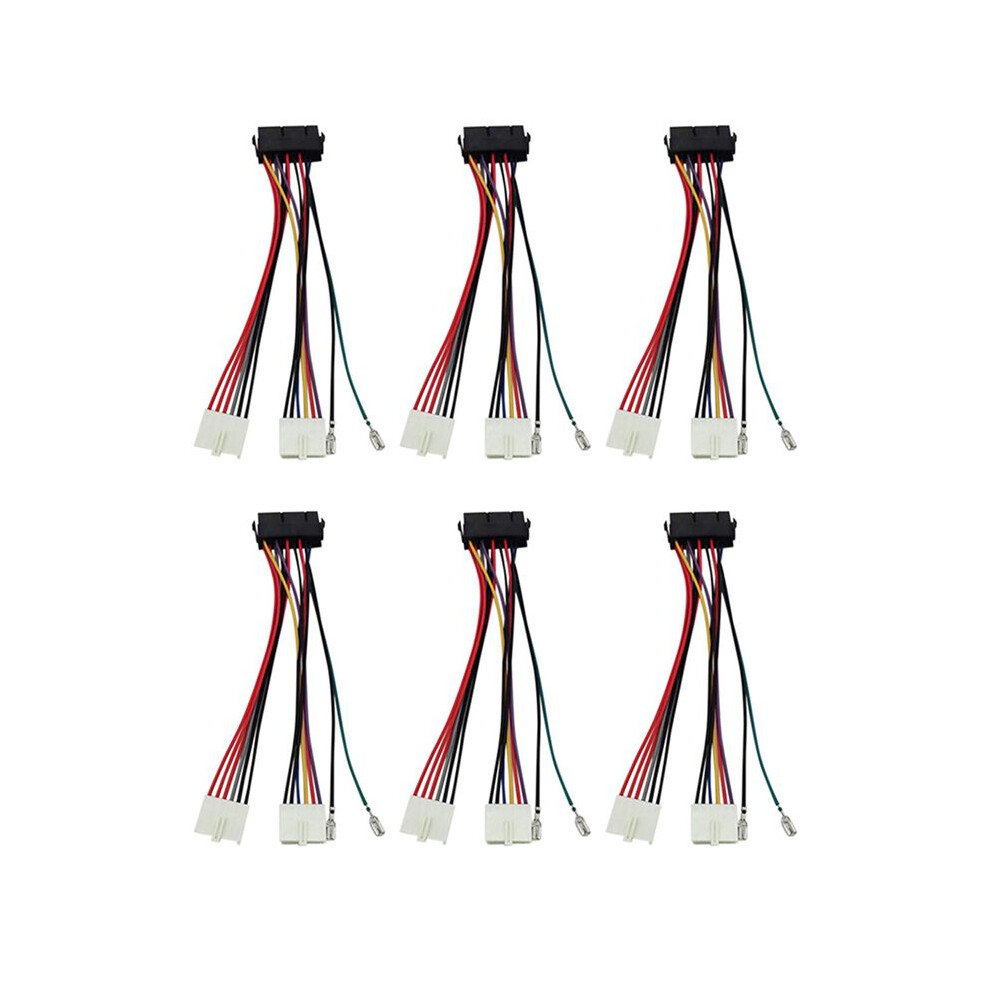6X 20Pin Atx To 2-Port 6Pin At Psu Converter Power Cable 20 Pin Atx To At 20Cm For 386 286 486 586 Old Computer 4713001296346