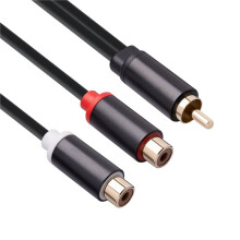 4X RCA Mannelijke Kabel Naar 2RCA Vrouwelijke Audiokabel 2 RCA Mannelijke Splitter Aux-Kabel voor TV PC DVD Luidspreker Audioversterkers Subwoofer