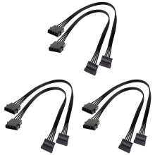 IDE 4-Pinowy MęSki na 15-Pinowy ŻEńSki Kabel Adaptera Konwertera Zasilania  Dysk Twardy HDD SSD PrzedłUżAcz Kabla ZasilająCego, 6 Sztuki