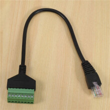 6X RJ45 Schraub Klemmen Anschluss Kabel RJ45 Stecker auf 8 Poliges VerläNgerungs Kabel für Cat5 / 6/7 Ethernet Extender AV CCTV DVR