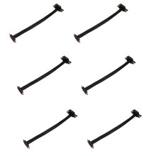 6X PCIE X1 Riser-Kabel Dubbel 90 Graders HöGervinkel PCIe 3.0 X1 Till X1-FöRläNgningskabel 8 Gbps PCI Express 1X Riser-Kort 20 cm