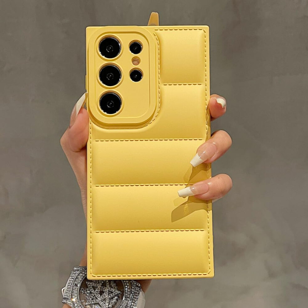 Shockproof Soft Tpu Slim Fit Bright Case For Samsung Galaxy S22 Ultra Yellow 9169991091433