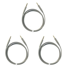 3X voor QC35 Hoofdtelefoonkabel QC25 QC35 II QC45 Soundtrue Audiokabel 3,5 Tot 2,5 Draagbare Paar Opnamekabel, Grijs