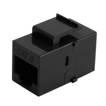 3X RJ45 Connector Jack Cat6 RJ45 Extension Coupler Ethernet Network LAN Cat 6 Coupler Jacks Extend Adapter (Svart)