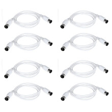 8Pcs MIDI Extension Cable 5 Pin Male to 5 Pin Male Electric Piano Keyboard Instrument PC Cable, 1.5M