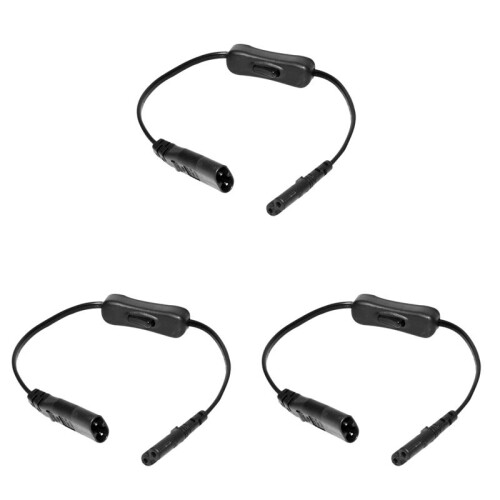 3X Rallonge D'Alimentation, Iec320 C7 à C8 Rallonge D'Adaptateur D'Alimentation avec Commande par Interrupteur avec Interface "8" 1