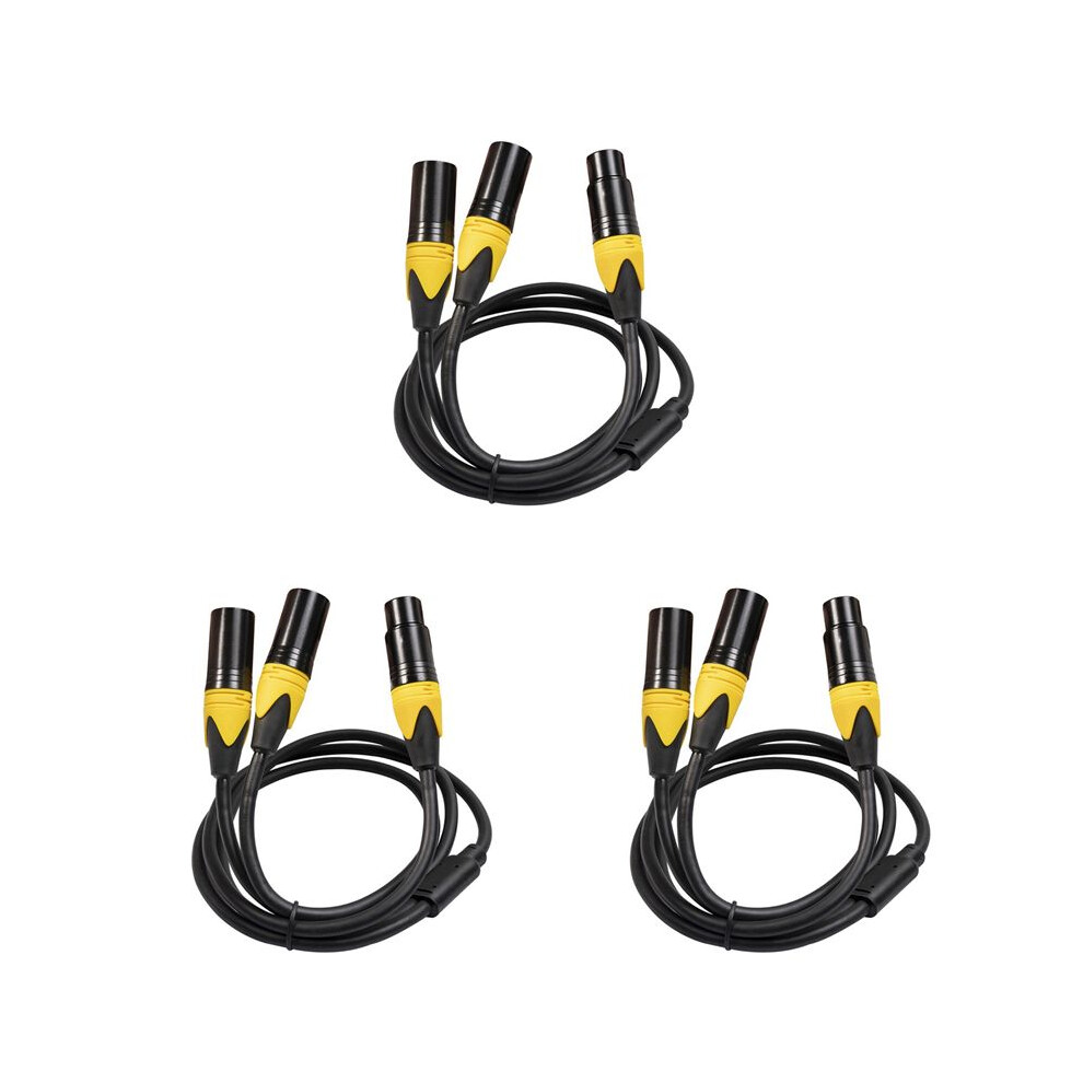 3X Xlr Splitter Cable,3 Pin Xlr Female To Dual Xlr Male Audio Cable Y Cable Balanced Microphone Splitter Cord 4712920825217