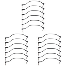 18PCS 6 Inch Guitar Patch Cables, Black Guitar Pedal Cable Effect Cable Cord, 1/4 Inch TS Right Angle Guitar Patch Cable