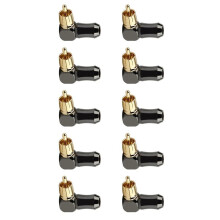 10Pcs RCA Connector Audio Plug Male 90 Degree Right Angle Elbow Speaker Terminal Conector for Soldering Video Cable