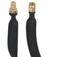 2X LoRa Flat Cable RP-SMA Male to RP-SMA Female Window and Door Feed Thru Coaxial Cable Extension Adapter for LoRa WiFi