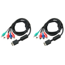 2X Ypbpr voor PS2/PS3/PS3 Slanke HDTV-Ready TV HD Component AV Kabel 5-Wire 6FT Zwart
