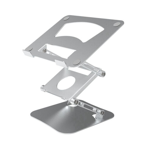 Aluminum Alloy Cooling Laptop Stand Foldable Double-Layer Laptop Stand for    Computer Silver