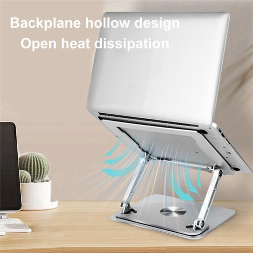 Lifting Heat Dissipation Computer Stand 360 Rotating Laptop Stand for     Computer Gray 1