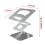Aluminum Alloy Cooling Laptop Stand Foldable Double-Layer Laptop Stand for    Computer Silver 7