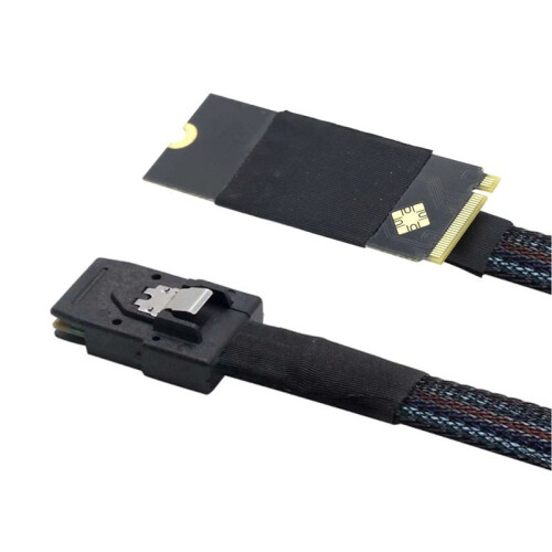 M.2(M-Key NVMe 2260) to  SAS SFF-8087 Plug and  Server High Speed Cable 1m