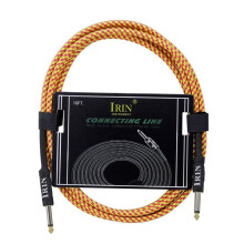 IRIN Guitar Cable Musical Instrument Cable Electric Box Bass Audio Cable Braided Noise Reduction Cable (6 Meters) Orange&Yellow