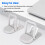 2Pcs Portable Laptop Stand Computer Riser Lift Self-Adhesive Foldable Invisible Notebook Adjustable Height Stand Silver 6