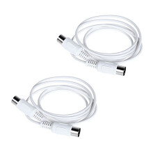 2PCS MIDI Extension Cable 1.5M 5Pin Male to Male MIDI Cable for Electric Piano Guitar Instrument PC Cable