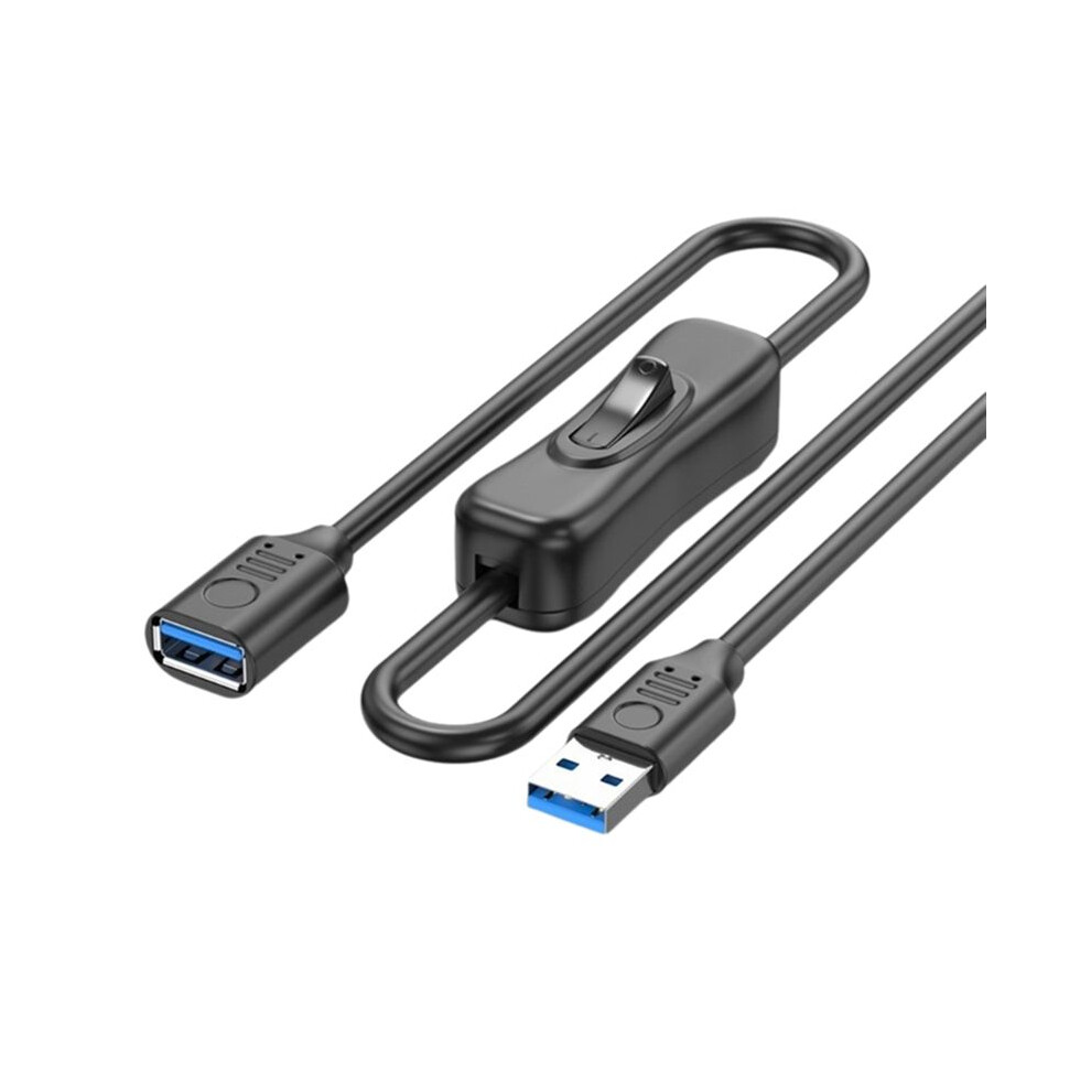 Usb3.0 Extension Cable With Power Button 5Gbps Data Transfer Male To Female Extend Cord 3.3Ft For Keyboard Powerswitch A 6033321367716
