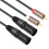 2RCA to 2xLR 3-Core XLR Cable Mixer Power Amplifier Active Speaker Microphone Audio Cable 1.5meter 6