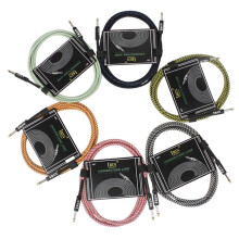 IRIN Gitarrenkabel, Zubehör für Saiteninstrumente, Rauschfreies Audiokabel, Rauschunterdrückungskabel (10 M), Grün und Weiß