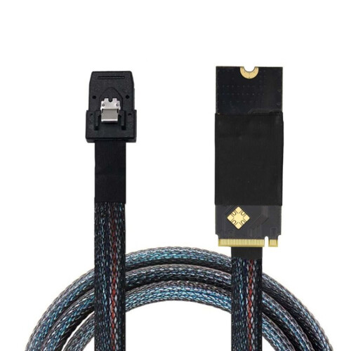 M.2(M-Key NVMe 2260) to  SAS SFF-8087 Plug and  Server High Speed Cable 1m 2