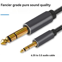 2m High Quality 6.35mm to 3.5mm Jack Aux Cable for Electronic Keyboard Guitar Mixer Audio Connector Stereo Sound Adapter