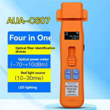 AUA-C607 Rechargeable Active Optical Fiber Identifier Live Fiber Cable Tester FTTH Tool OFI Built in OPM/VFL/LED