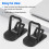 2Pcs Portable Laptop Stand Computer Riser Lift Self-Adhesive Foldable Invisible Notebook Adjustable Height Stand Black 4