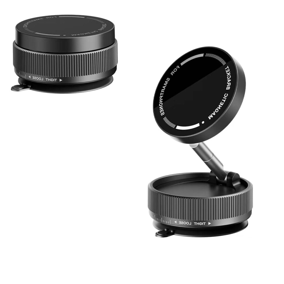 Magnetic Car Phone Mount With Strong Suction Cup, 360 Rotation, Foldable Holder For Dashboard 9073542373612