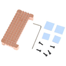 For Raspberry Pi Zero Pure Copper Heatsink Protective Case Passive Cooling Enclosure for Raspberry Pi Zero W/2W