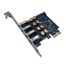 PCI-E USB 3.2 5Gbps Expansion Card PCI Express X1 to 4 USB 3.2 HUB Adapter Controller with Power for Desktop