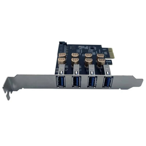 PCI-E USB 3.2 5Gbps Expansion Card PCI Express X1 to 4  USB 3.2 HUB Adapter Controller with  Power for Desktop 1
